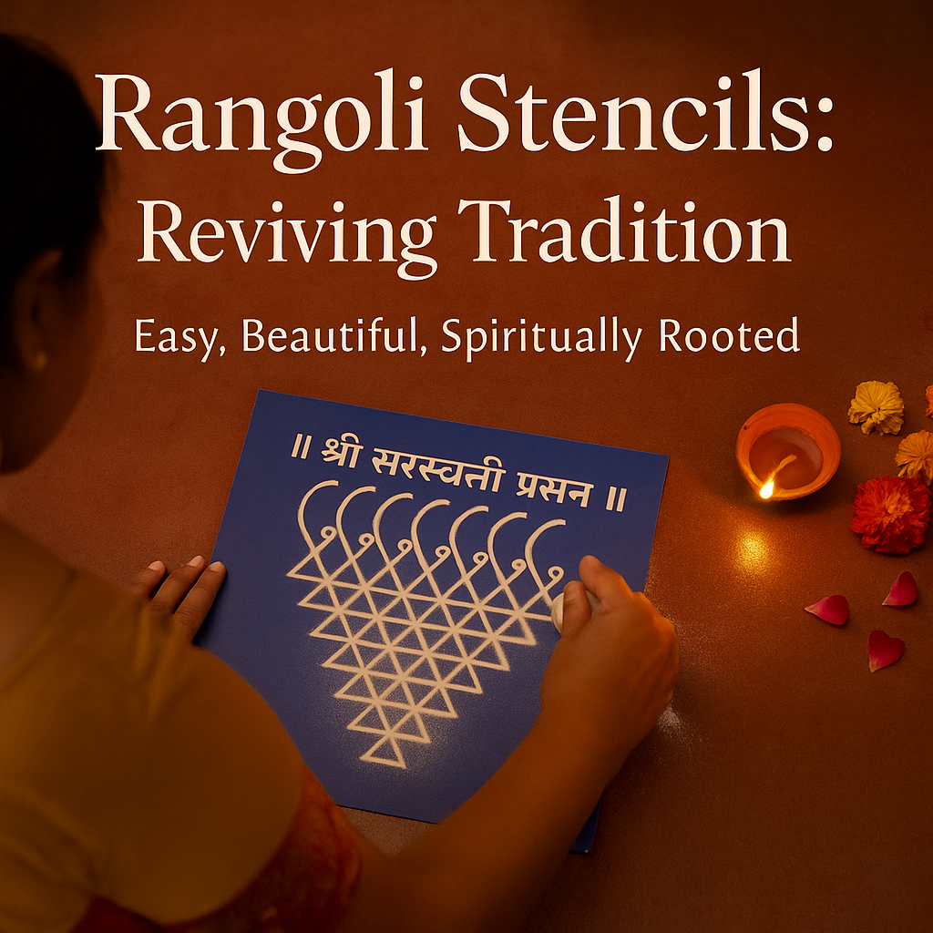 Rangoli Stencil Saraswati Yantra
